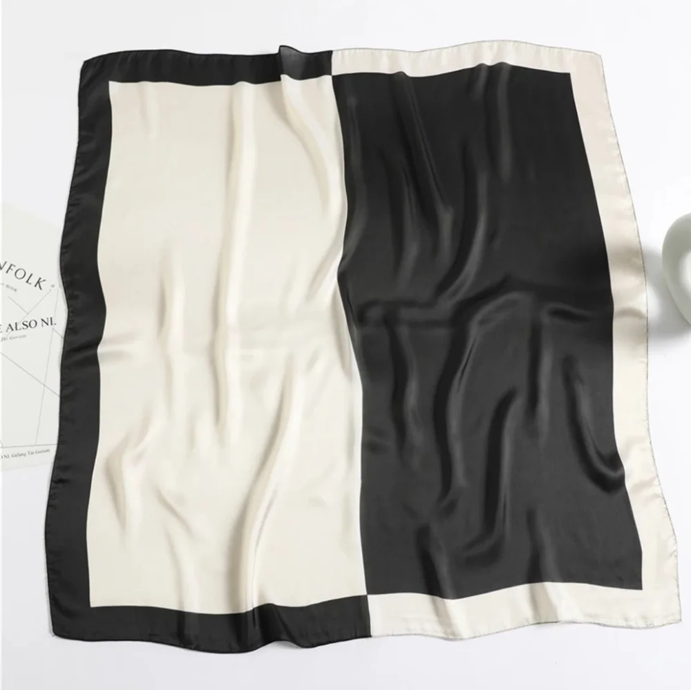 Miss Ruby - Black and cream Square Scarf